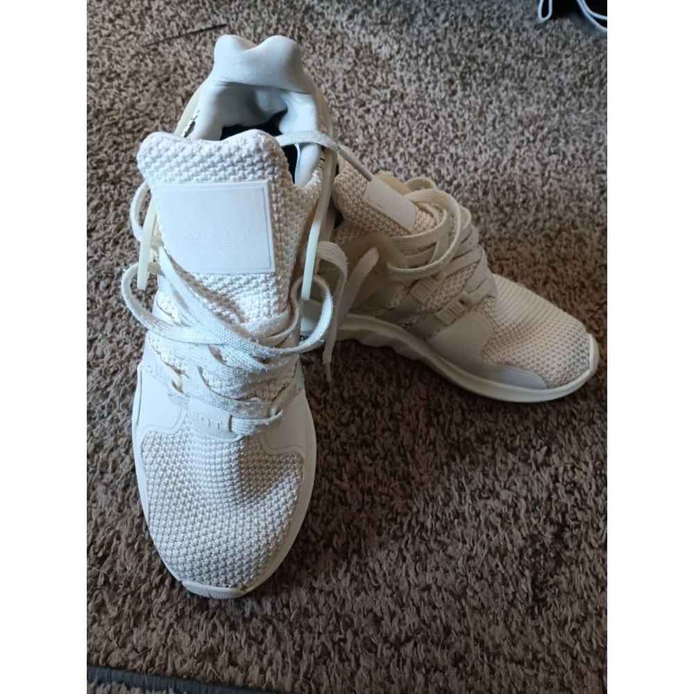 Adidas Womens Equipment EQT Support ADV Running Shoes White Knit Size 7